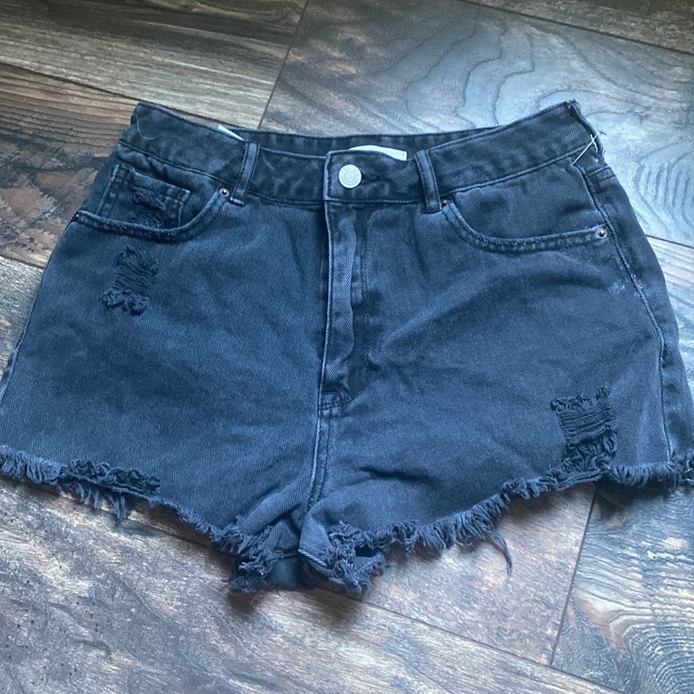 PacSun High Waisted Destroyed Denim Shorts